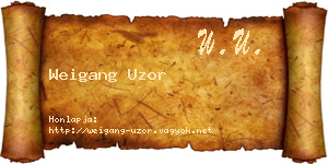 Weigang Uzor névjegykártya